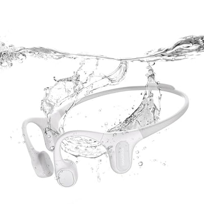 mojawa Run Plus Bone Conduction Headphones, IP68 Waterproof, 32GB MP3 - color: Grey