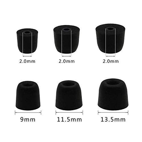 Replacement Memory Foam Tips Foam Sleeves Earbuds for Shure SE215, SE112, SE315, SE425, SE530, SE535 & Klipsch Westone Earphones, [Noise Cancelling] 6PCS 3Pairs S/M/L - size: S/M/L