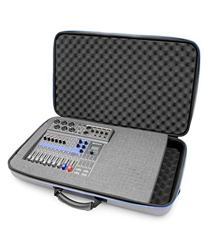 CASEMATIX Music Equipment Mixer Case Compatible with Zoom LiveTrak L-8 Podcast Mixer or PodTrak P8 Recorder and Microphone Accessories - Includes DJ Equipment Gig Bag Travel Case Only