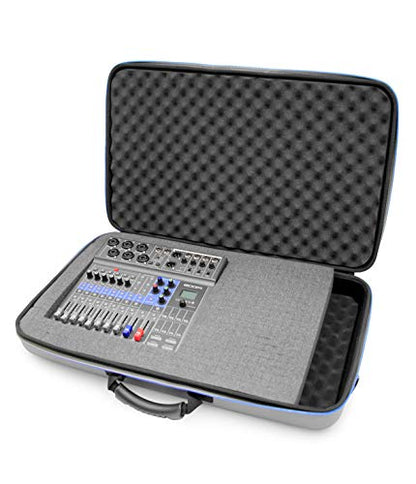 CASEMATIX Music Equipment Mixer Case Compatible with Zoom LiveTrak L-8 Podcast Mixer or PodTrak P8 Recorder and Microphone Accessories - Includes DJ Equipment Gig Bag Travel Case Only