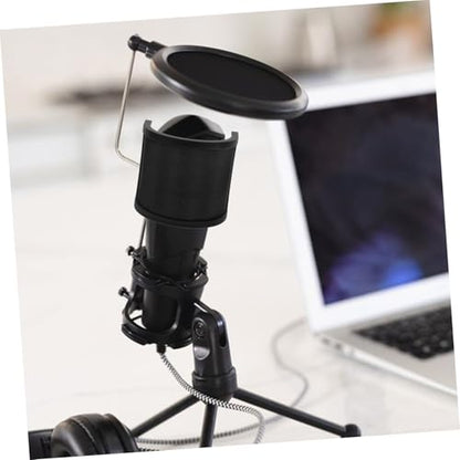 VICASKY Dual Layer Microphone Windscreen Shield U-Shaped Filter for Enhanced Sound Isolation and Noise Reduction Podcasts and Streaming Sessions