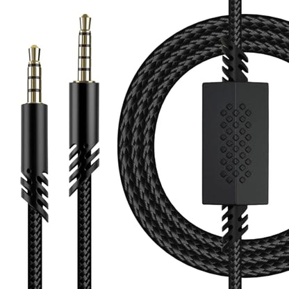 Detachable Gaming Headset Cable Replacement, 3.5mm(1/8") Nylon Braided with Inline Mute Switch Volume Headset Cable Compatible with Astro (Type 4)