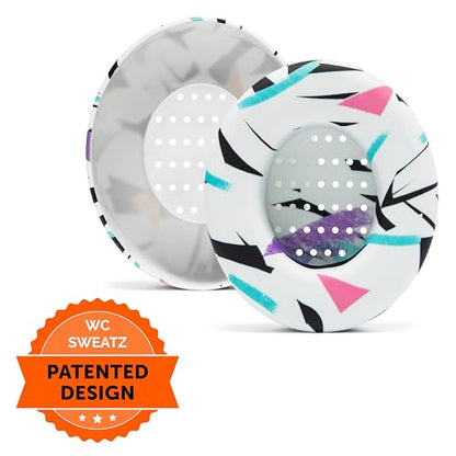 WC SweatZ Studio - Patented Covers for Beats Studio 3 (A1914) & 2 (B0500) | Made by Wicked Cushions | Made with Premium Silicone | Also fits B0501 | 90's White - color: 90's White
