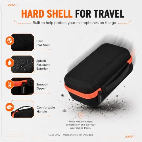 Comecase Hard EVA Wireless Microphone Case for JBL PartyBox Wireless Mic