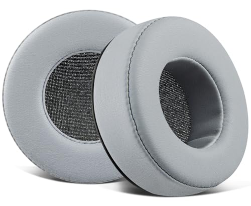 SOULWIT Earpads Replacement for Skullcandy Hesh & Hesh 2 Wireless Over-Ear Headphones, Ear Pads Cushions with Soft Protein Leather, Noise Isolation Foam - Grey - color: Grey