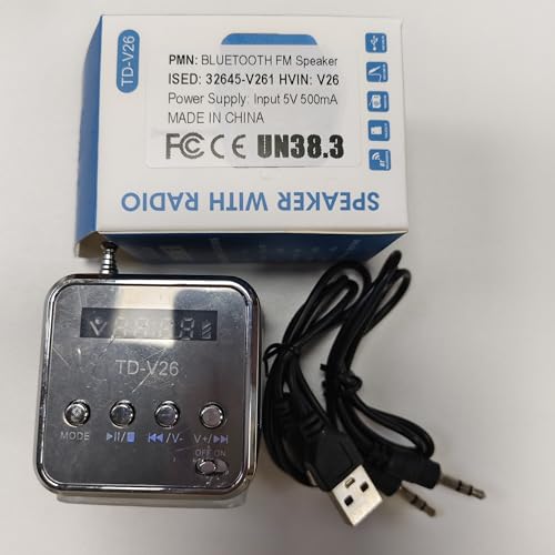 Mini Wireless Portable Bluetooth FM Radio Speaker MP3 Player, Black - color: Black