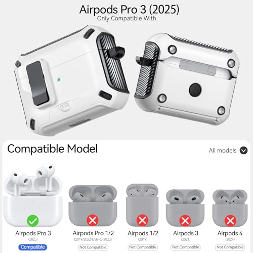 for AirPods Pro 3 Case Safety Lock (White) - color: White
