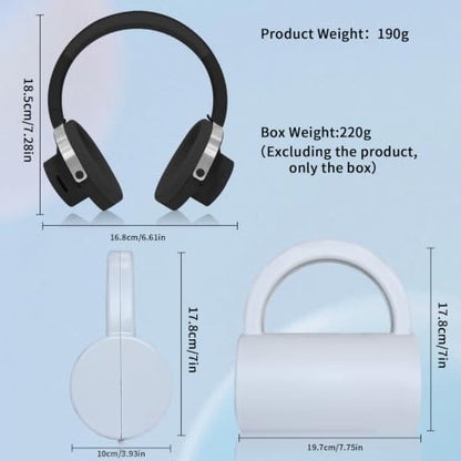 Open-Ear Headphones, 20+ Hour Playtime, Immersive Sound, Wireless Bluetooth Headphones for School, Work, Travel&Daily Use,Black - color: Black