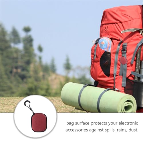 BESPORTBLE Earphone Cable Organizer Bag Zipper Pouch Portable Earbud Storage Case Lightweight Multipurpose Storage for Travel and Daily Use Red