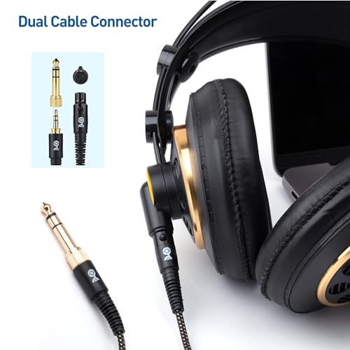 Cable Matters Braided 3.5mm to Mini XLR Headphone Cable, 4ft | Compatible with Beyerdynamic DT 1770/1990 Pro, AKG K240/K371/Q701