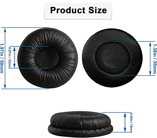 Ear Cushions for Plantronics Headset Replacement 50mm Ear Pads (10 Pack) | Work for Headphones Plantronics HW251N HW261N HW510 Blackwire C320 3210 3220 Jabra Pro 920 9450 GN 2000 9125 Biz 1500 2400II