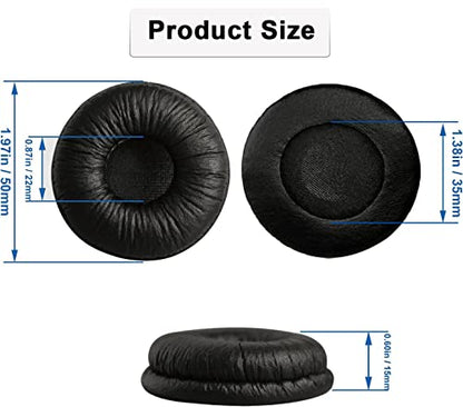 Ear Cushions for Plantronics Headset Replacement 50mm Ear Pads (10 Pack) | Work for Headphones Plantronics HW251N HW261N HW510 Blackwire C320 3210 3220 Jabra Pro 920 9450 GN 2000 9125 Biz 1500 2400II