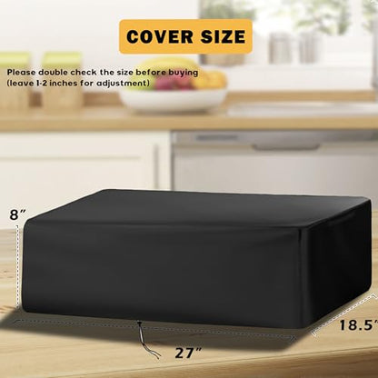 Grill Cover for GasOne 26 in Flat Top Gas Grill with 3 Burners, Heavy-Duty 600D Tabletop BBQ Cover for Gas One Portable Tabletop Griddle - size: 27"L x 18.5"D x 8"H