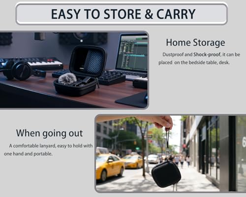 Hard Protective Travel Case Compatible with Wireless Microphones, Boya Wireless Lavalier, Aikela, Leettus, Ejcc, Caiord, Pqrqp, Maybesta, Nptcl, Bulatry, Judkiom, Maxtop Mics,Black(CASE ONLY) - color: Black
