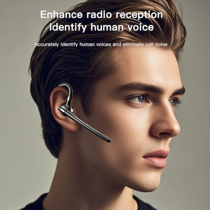 Wireless Headset with Mic for Work • PC Included • 50H Total Battery (8H+Case) • ENC BT 5.4 • IPX5 Waterproof for Office • Driving & PC - size: T526
