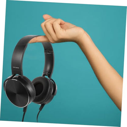 VILLCASE Over-Ear Wired Headset Microphone Lightweight Stereo Headphones for Gaming Travel and Music Compatible Smartphones and Tablets Black