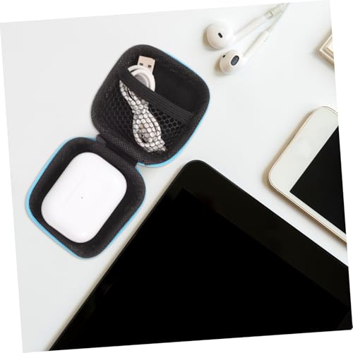 EVA Earphone Storage Box with Zipper, Hard Shell Organizer