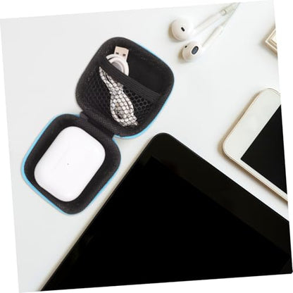 EVA Earphone Storage Box with Zipper, Hard Shell Organizer