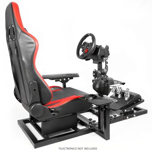 Marada Racing Flight Simulator Cockpit with Red Seat for Sim Flight Racing