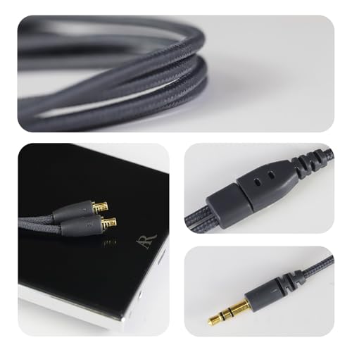 HBC13 A2DC Replacement Cable,for Audio-Technica 4 Cores High-Purity OFC Silver-Plated, Compatible with CKR100iS/CKS1100/CKS1100iS/ATH-CM2000Ti/ATH-CK2000Ti etc, 3.5mm Straight 4FT