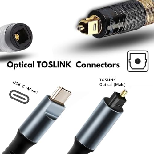 xiwai USB-C to SPDIF Toslink Optical Audio Cable Opt Male Type-C to Digital Fiber Optic Sound Interface Male Adapter Wire for Laptop Desktop 180cm - style: Type-C to Toslink Male