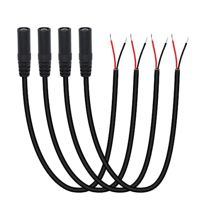 3.5mm Female Plug to 2Pin Bare Wire Open End Cable 1.6FT, TS 2 Pole 1/8'' | 4Pcs 3.5mm Plug Mono Audio Wire, Auxiliary audio connector jack, for 3.5mm Earphone Microphone DIY Cable Repair - color: 3.5mm Female Plug TS 2 Pole - 0.5M/1.6FT
