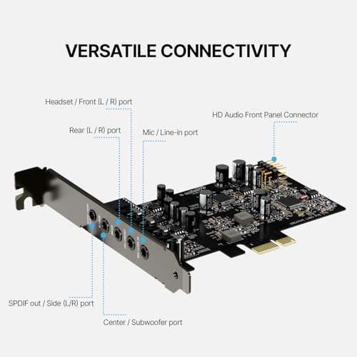 Creative Sound Blaster Audigy Fx Pro Hi-Res PCIe Sound Card | Hi-Res, PCIe Sound Card, Hi-Res Audio, Surround Sound, Clean Audio, PC Upgrade