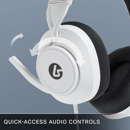 PowerA LucidSound LS10P Gen 2 Wired Gaming Headset for PlayStation - White, Quick-Access Audio Controls, Designed for Comfort, Premium Audio, flip-to-Mute Boom mic, PC Compatible - style: White