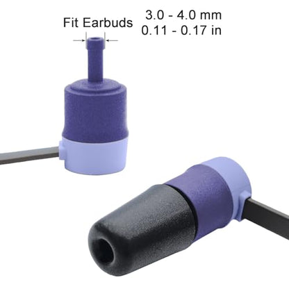 Klowcok Foam Earbud Tips for Walkers, Elgin, Plugfones, Westone, Etymotic | Replacement Tips, IEM Memory Foam Tips, In Ear Monitor Tips, Noise Isolation, 3 Pairs, Small/ Medium/ Large, Black