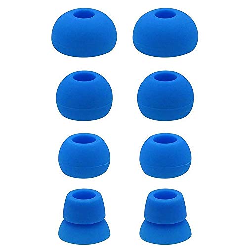 Replacement Silicone Earbuds Ear Tips Eargels Buds Set Compatible with Beats Powerbeats 3 Powerbeats 2 Wireless in-Ear Earphones (4 Pairs/Electric Blue) - color: Electric Blue