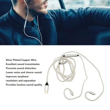 C to for MMCX Cable Flexible 8 Strand Core with Mic Lossless Sound Replacement Earphone Cable for SE215 SE315 SE535 SE846 for UE900 Earphone Upgrade