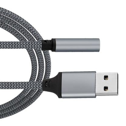 USB to Jack Audio Adapter 3.5mm Audio Adapter Jack Stereo Converter | Audio Jack External Stereo Sound Card Built-In Decoding Chip for Headphone Headset PC Laptop Desktop - size: 50cm