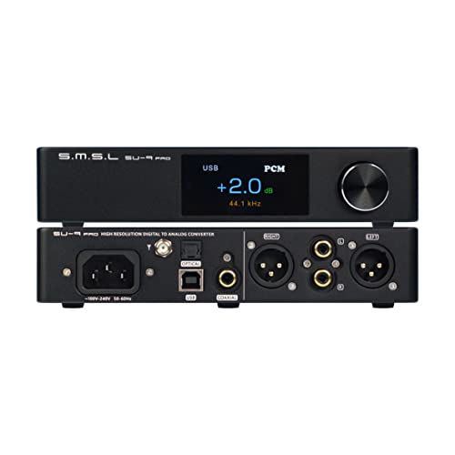 SMSL SU-9 PRO ES9039MPRO Decoder MQA&MQA-CD Bluetooth 5.0 High-Res Audio DAC XU316 768kHz/32Bit DSD512 with Remote Control