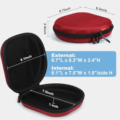 Hard Shell Headphone Case,Durable Zipper Travel Case | Compatible with Sony WH-CH520/WH-CH720N, JBL Tune 510BT/720BT/520BT/770NC, Soundcore Q20 Q20i Q30, Jlab Headphones - color: Red