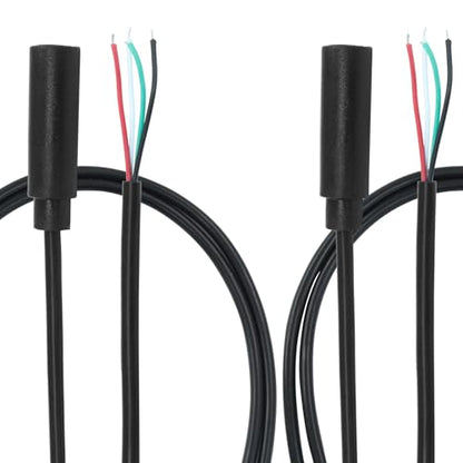 Jiozermi 3.5mm Female to Bare Wire TRRS Audio Cable, 3ft, 4 Pcs | 4 Pole Stereo, 1/8" TRRS Female Jack, For Speaker Headphone Microphone, Cable Repair