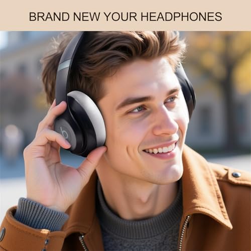 Studio Pro Ear Pads Replacement - GVOEARS Ear Cushions for Beats Studio Pro Wireless Over Ear Headphones, Protein Leather Strong Adhesive (White) - color: White