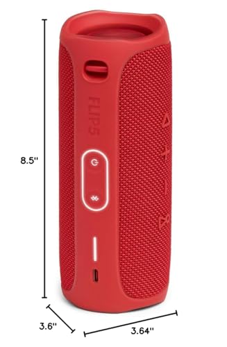 JBL FLIP 5 Waterproof Portable Bluetooth Speaker - Red (Renewed) - color: Red