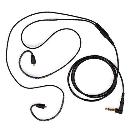 Headphone Extension Cable MMCX Audio Cord 3.5mm Plug comptatible with Shure SE215 SE315 SE846 Black