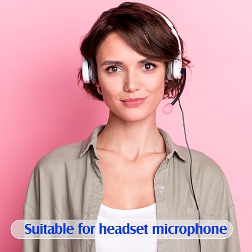Juexica 30 Pcs Lavalier Microphone Windscreen Foam Covers 5 Colors Mini Lapel Mic Cover for Headset Microphone Noise Reduction Compatible with Most Small Microphones