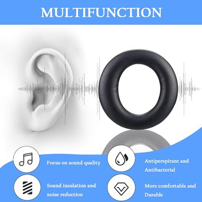 Adhiper Replacement Ear Pads for Sony PlayStation 5 Pulse PS5 3D Headset,PS5 Protein Leather Ear Cushions,Securely Memory Foam Headset Earpads(Black - color: Black