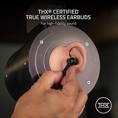 Razer Hammerhead True Wireless Pro Bluetooth Gaming Earbuds: THX Certified - Advanced Hybrid Active Noise Cancellation - 60ms Low-Latency - Touch Enabled (Renewed)
