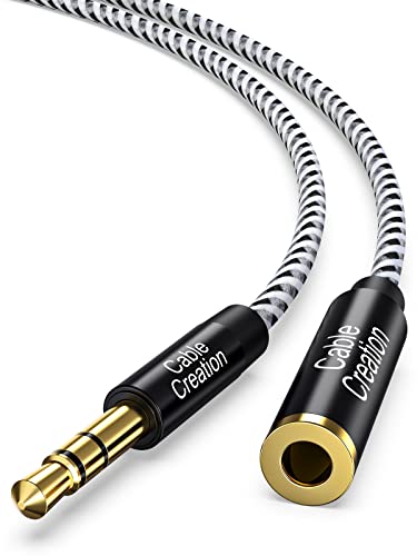 3.5mm Headphone Extension Cable, CableCreation 3.5mm Male to Female Stereo Audio Cable for Phones, Headphones, Speakers, Tablets, PCs, MP3 Players and More, (10ft/3m) - size: 10 FT
