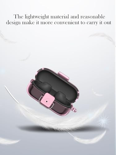 Case for Sony WF-C510 Noise Canceling Truly Wireless Earbud,BOVUGAC High Transparency Soft TPU Shockproof Cover with Keychain,Cleaning Kit and Lanyard-Clear Pink - color: Pink