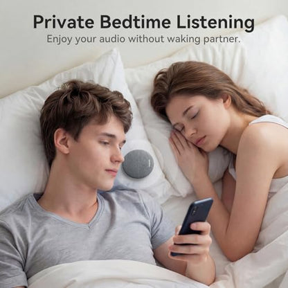 Kinglucky Pillow Speaker for Sleeping, Bluetooth, Grey | Under Pillow, Built-in Pink Noise White Noise Sound Machine, Sleep Pink Noise Music - color: Gray