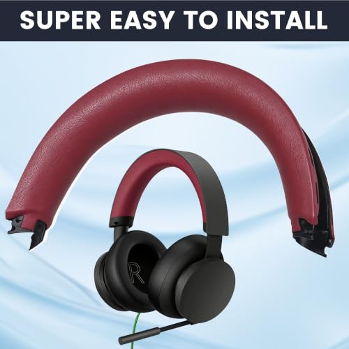Lukvcoe Replacement Headband Pad Kit for Microsoft Xbox Wireless/Wired, Xbox Wireless (2024 Version), Xbox Stereo 20th Anniversary Special Edition Headset, Easy DIY Installation (Red) - color: Red