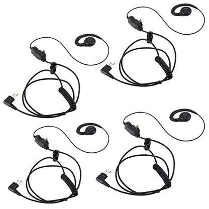 HWAYO Walkie Talkie Swivel Earpiece with Microphone and PTT for Motorola Two Way Radio - Motorola Swivel Earpiece Compatible with Walkie Talkies CLS1410, CLS1100, HKLN4604A (4 Pack) - size: 4 Pack
