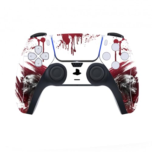 PlayVital Full Set Skin Decal for ps5 Console Digital Edition, Sticker Vinyl Decal Cover for ps5 Controller & Charging Station & Headset & Media Remote - Blood Zombie - color: Blood Zombie