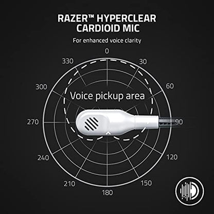 Razer Kaira Wireless Gaming Headset for Xbox Series X|S, Xbox One: Triforce Titanium 50mm Drivers - Cardioid Mic - Breathable Memory Foam Ear Cushions - EQ Pairing Button - Windows Sonic - White - color: White, style: Kaira