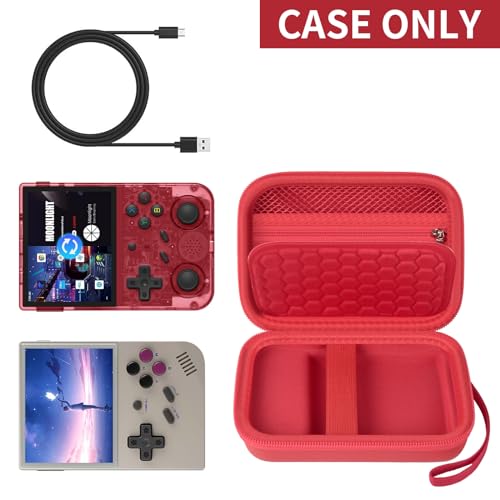PAIYULE Travel Carrying Case for R36S RG353V RG353VS Handheld Game Console - color: Red, style: For R36s