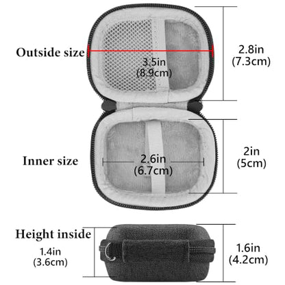 Geekria Shield Earbuds Case Compatible with Skullcandy EcoBuds, Dime 2/3, Smokin' Buds True Wireless Earbud, Replacement Hard Shell Travel Carrying Bag with Carabiner Clip (Dark Grey)